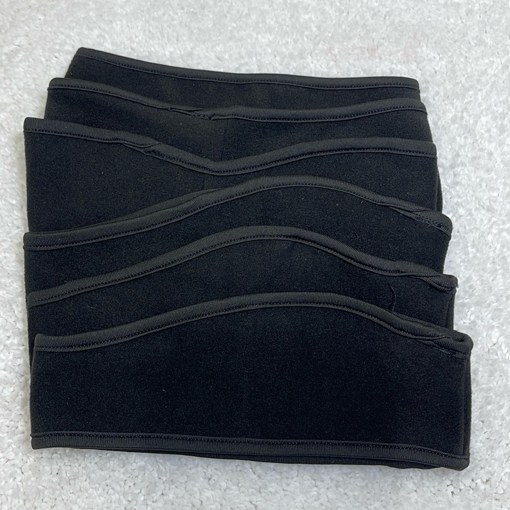 6pk Soft Black Headbands